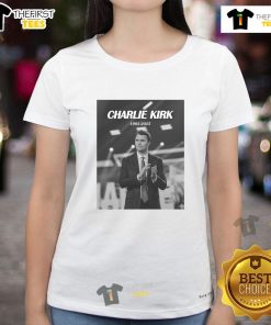 Premium Charlie Kirk Memorial Rest In Peace Ladies Tee featuring a stylish design, perfect for honoring Charlie Kirk.