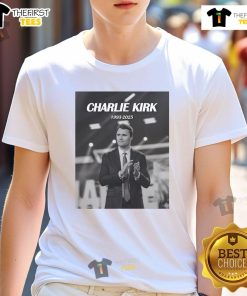 Premium Charlie Kirk Memorial Rest In Peace T-Shirt featuring a stylish design to honor Charlie Kirk's legacy.