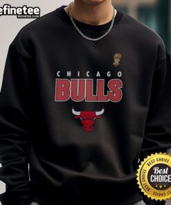 Alt Text: Premium Chicago Bulls throwback sweatshirt featuring vintage logo and classic design, perfect for fans and collectors.