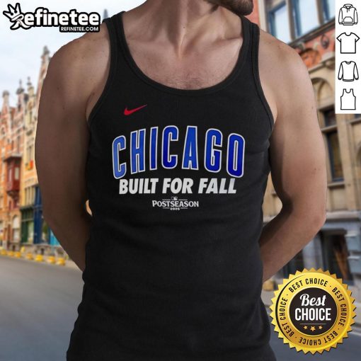 Alt Text: Premium Chicago Cubs Built for Fall 2025 Postseason Tank Top featuring team colors and logo, perfect for fans.