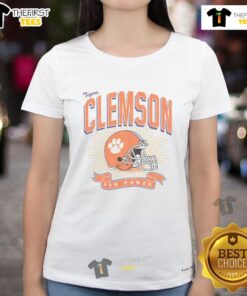 Premium Clemson Tigers Prime Play Ladies Tee showcasing vibrant team colors and stylish design for female fans.