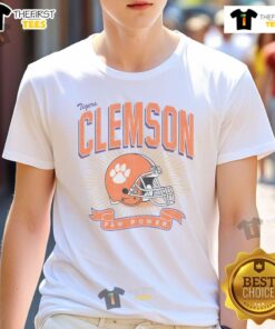 Alt Text: Premium Clemson Tigers Prime Play T-Shirt featuring vibrant team colors and logo, perfect for fans and game day.