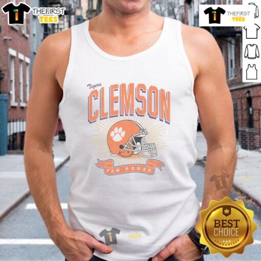 Premium Clemson Tigers Prime Play Tank Top featuring vibrant team colors and logo, perfect for game day or casual wear.
