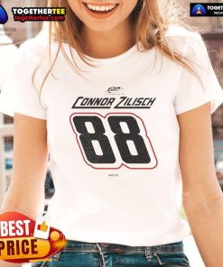 Premium Connor Zilisch 88 NASCAR Winner Ladies Tee showcasing vibrant design, perfect for racing fans and casual wear.