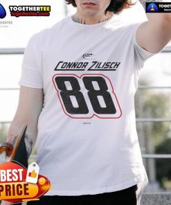 Alt Text: Premium Connor Zilisch 88 NASCAR Winner T-Shirt featuring vibrant graphics and a comfortable fit for racing fans.