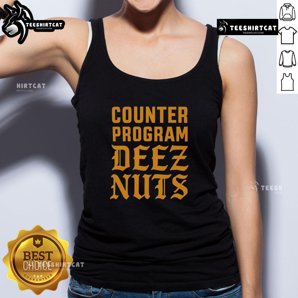 Premium Counter Program Deez Nuts Tank Top Premium Counter Program Deez Nuts Tank Top featuring a bold graphic design, perfect for casual wear and humor lovers.