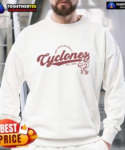 Premium Cyclones Script Logo Sweatshirt in navy blue, featuring a stylish logo for a trendy, casual look.