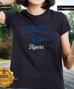 Alt Text: Premium Daingerfield Tigers logo on a stylish ladies tee, showcasing team spirit and vibrant design for fans.