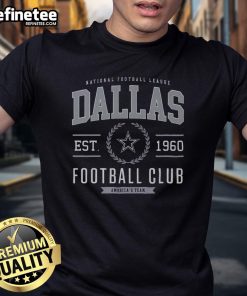 Alt Text: Premium Dallas Cowboys Football Club T-Shirt featuring the team's logo, stylish design, and comfortable fit for fans.