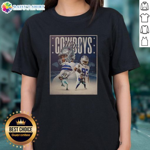 Premium Dallas Cowboys Wins Week 2 NFL Ladies Tee showcasing team pride and stylish design for female fans.