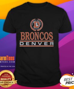 Premium Denver Broncos Crest T-Shirt featuring the iconic team logo and vibrant colors, perfect for fans and casual wear.