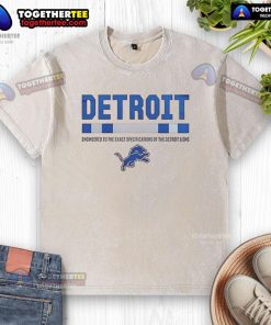 Premium Detroit Lions washed t-shirt engineered to exact specifications, showcasing team logo and stylish design.