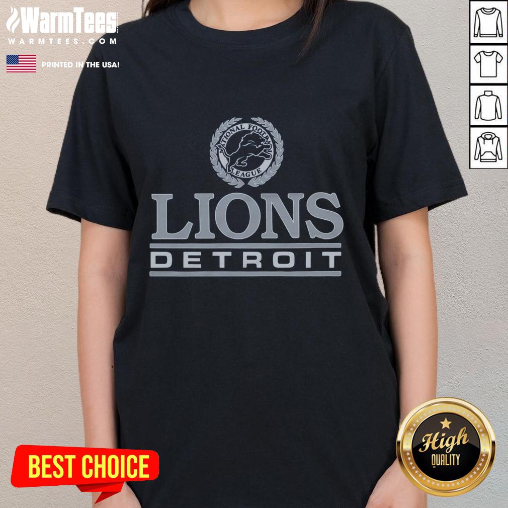 Premium Detroit Lions Crest Ladies Tee Alt Text: Premium Detroit Lions Crest Ladies Tee featuring a stylish design and soft fabric, perfect for fans and casual wear.