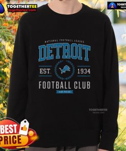 Premium Detroit Lions Football Club sweatshirt featuring team colors and logo, perfect for fans and casual wear.
