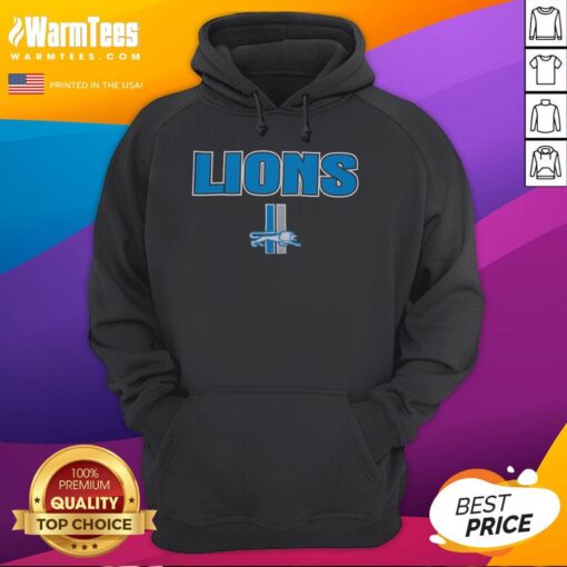 Premium Detroit Lions Throwback Hoodie featuring retro design and team colors, perfect for fans and casual wear.