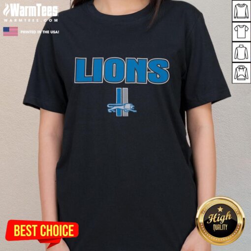 Premium Detroit Lions Throwback Ladies Tee in vintage style, perfect for fans celebrating team spirit and nostalgia.