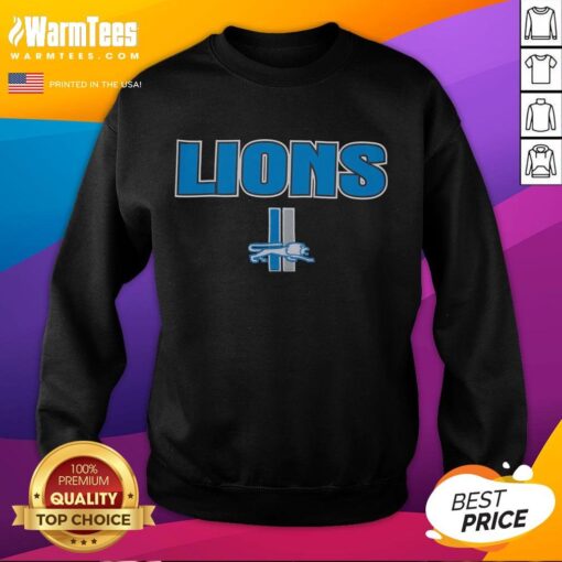 Premium Detroit Lions Throwback Sweatshirt featuring vintage design and team colors, perfect for fans and casual wear.