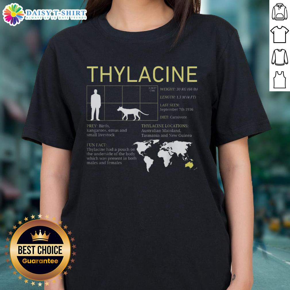 Premium Extinct Thylacine Tasmanian Tiger Vintage Wildlife Ladies Tee Premium extinct Thylacine Tasmanian Tiger vintage wildlife ladies tee featuring a unique graphic design.
