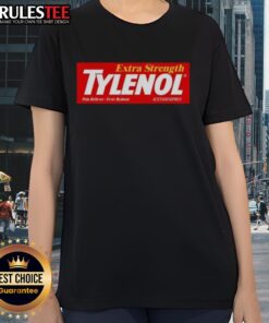 Premium Extra Strength Tylenol logo on a stylish ladies' tee shirt, perfect for comfort and pain relief.