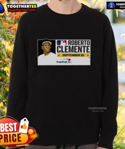 Alt Text: Premium Francisco Lindor 2025 Roberto Clemente Award sweatshirt featuring bold graphics and comfortable fit.
