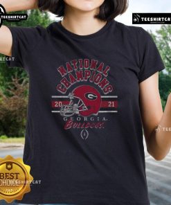 Premium Georgia Bulldogs 2021 CFP National Champions ladies tee featuring team logo and stylish design.