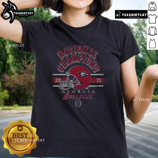 Premium Georgia Bulldogs 2021 CFP National Champions ladies tee featuring team logo and stylish design.