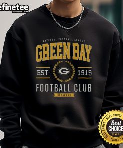 Premium Green Bay Packers football club sweatshirt in vibrant green, featuring the team logo and stylish design.