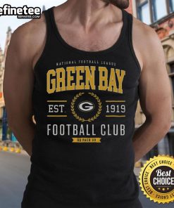 Stylish Premium Green Bay Packers Football Club tank top featuring team logo, perfect for game day and casual wear.