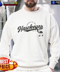 Premium Hawkeye Script Logo Sweatshirt featuring a stylish design in soft fabric, perfect for casual wear.