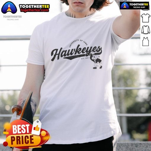 Alt Text: Premium Hawkeye Script Logo T-Shirt featuring a stylish design perfect for fans of the Hawkeye series and casual wear.