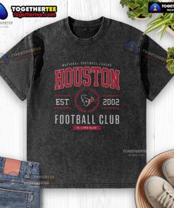 Premium Houston Texans Football Club washed t-shirt in navy blue, perfect for fans and casual wear.