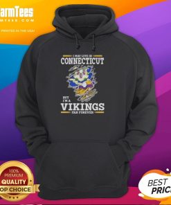 Premium Minnesota Vikings fan hoodie for those living in Connecticut, featuring a bold design and comfortable fit.