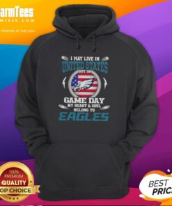 Premium hoodie featuring 'On Game Day, My Heart Belongs to Philadelphia Eagles' design, perfect for NFL fans.