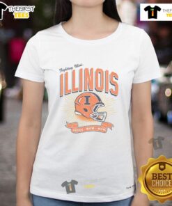 Alt Text: Premium Illinois Fighting Illini Prime Play Ladies Tee featuring vibrant team colors and stylish design for fans.