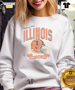 Premium Illinois Fighting Illini Prime Play Sweatshirt in vibrant orange, perfect for game day and fan apparel.