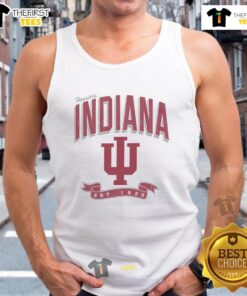 Premium Indiana Hoosiers Prime Play Tank Top featuring vibrant team colors and logo, perfect for game day or casual wear.