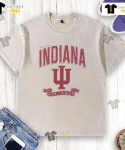 Alt Text: Premium Indiana Hoosiers Prime Play Washed T-Shirt featuring a vintage design and soft fabric for ultimate comfort.