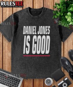 Premium Indianapolis Colts Daniel Jones Is Good washed t-shirt in navy blue, perfect for fans and casual wear.