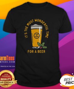 Premium 'It's The Most Wonderful Time For A Beer' T-Shirt design featuring festive graphics and a cheerful beer theme.