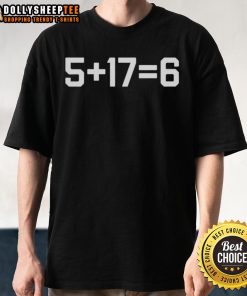 Premium Jayden Daniels and Terry McLaurin Washington Commanders Football T-Shirt featuring 5 + 17 = 6 design.