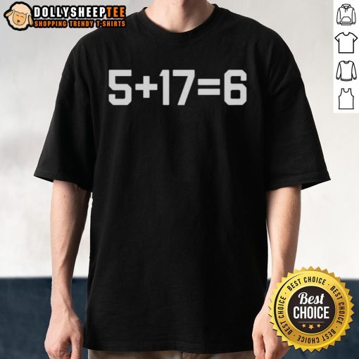 Premium Jayden Daniels and Terry McLaurin Washington Commanders Football T-Shirt featuring 5 + 17 = 6 design.