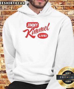 Premium Jimmy Kimmel Live Comedy Classic Logo Hoodie featuring bold logo design on a stylish black background.