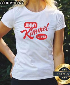 Alt Text: Premium Jimmy Kimmel Live Comedy Classic Logo Ladies Tee featuring a stylish design perfect for fans of the show.