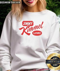 Alt Text: Premium Jimmy Kimmel Live Comedy Classic Logo Sweatshirt featuring a vibrant logo on a cozy pullover design.