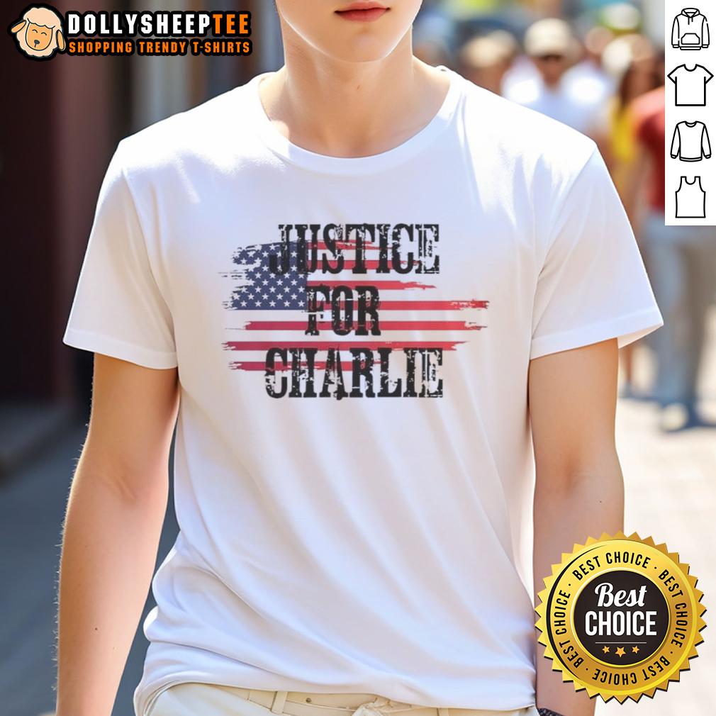Premium Justice For Charlie Kirk Usa Flag Rest In Peace T Shirt Premium Justice For Charlie Kirk USA Flag Rest In Peace T-Shirt featuring patriotic design and bold text for supporters.