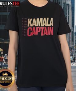 Premium Kamala Captain Ladies Tee featuring a stylish design, perfect for fans of Kamala Harris and comfortable fashion.