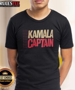 Premium Kamala Captain T-Shirt featuring a stylish design, perfect for fans of Kamala Harris and trendy casual wear.