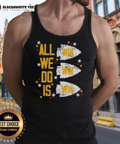 Alt Text: Premium Kansas City Chiefs All We Do Is Win, Win, Win tank top in red, perfect for fans showcasing team spirit.