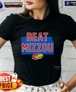 Premium Kansas Jayhawks beat Mizzou State ladies tee showcasing team spirit and comfort for fans.