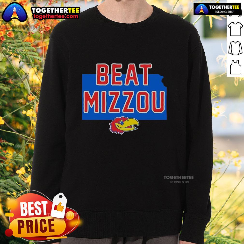 Premium Kansas Jayhawks Beat Mizzou State Sweatshirt Premium Kansas Jayhawks Beat Mizzou State sweatshirt in blue, showcasing team spirit and comfort for fans.